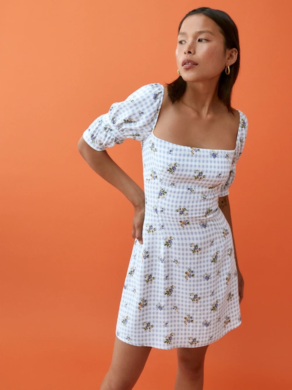 Reformation Dress | Blue Gingham | Kaley Dress - Picture 9 of 12